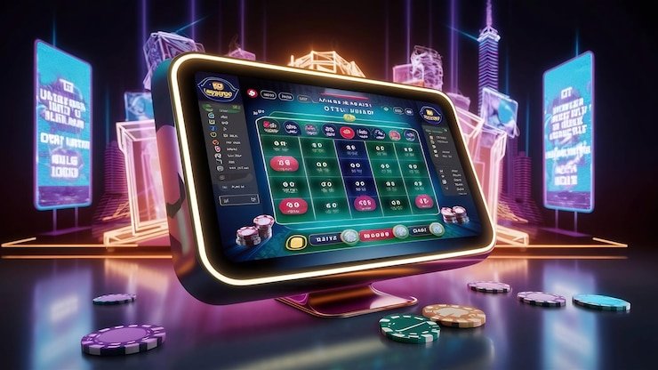 Layar permainan ecaslot di ponsel